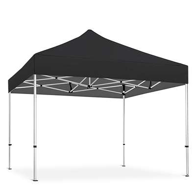 Event Tent Lux, 2 x 2 m, alu/sølv med sort top